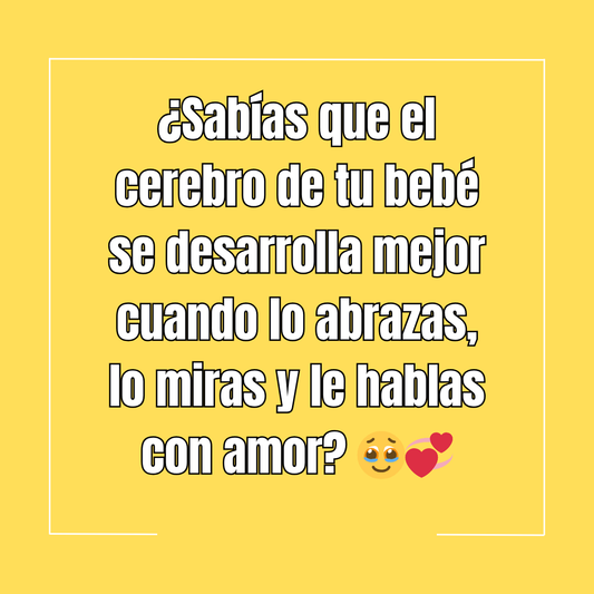 ¿Sabías que el cerebro de tu bebé se desarrolla mejor cuando lo abrazas, lo miras y le hablas con amor? 🥹💞