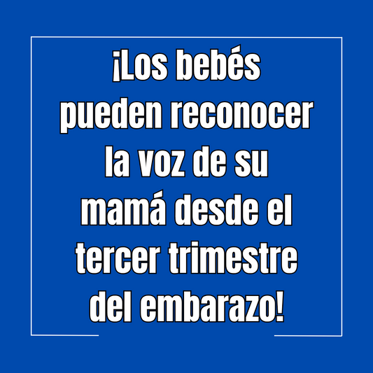 ¿Sabías que los bebés pueden reconocer la voz de su mamá desde el tercer trimestre del embarazo? 👶