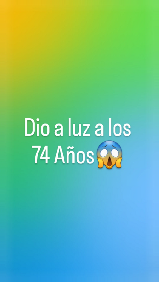Dio a luz con 74 años
