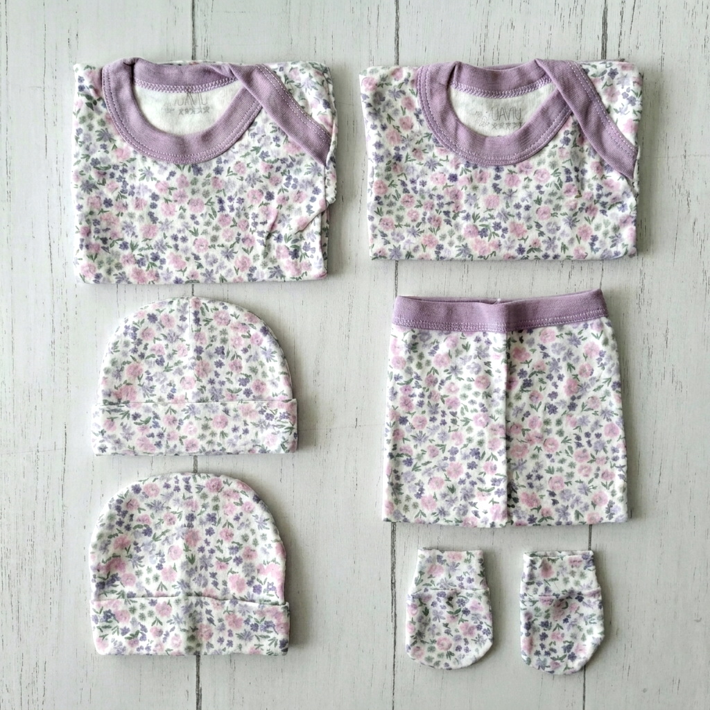 🐼 Ajuar algodón estampado 5 piezas