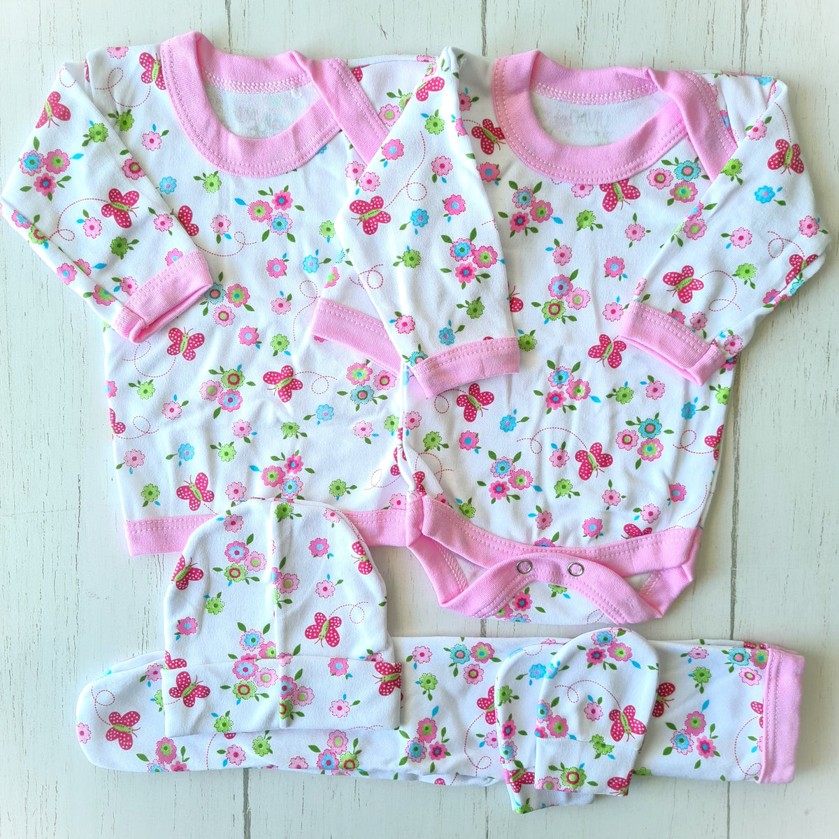 🐼 Ajuar algodón estampado 5 piezas
