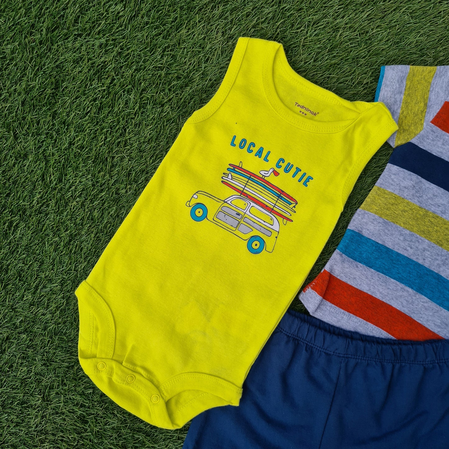 Conjunto 3 piezas algodón para bebé niño