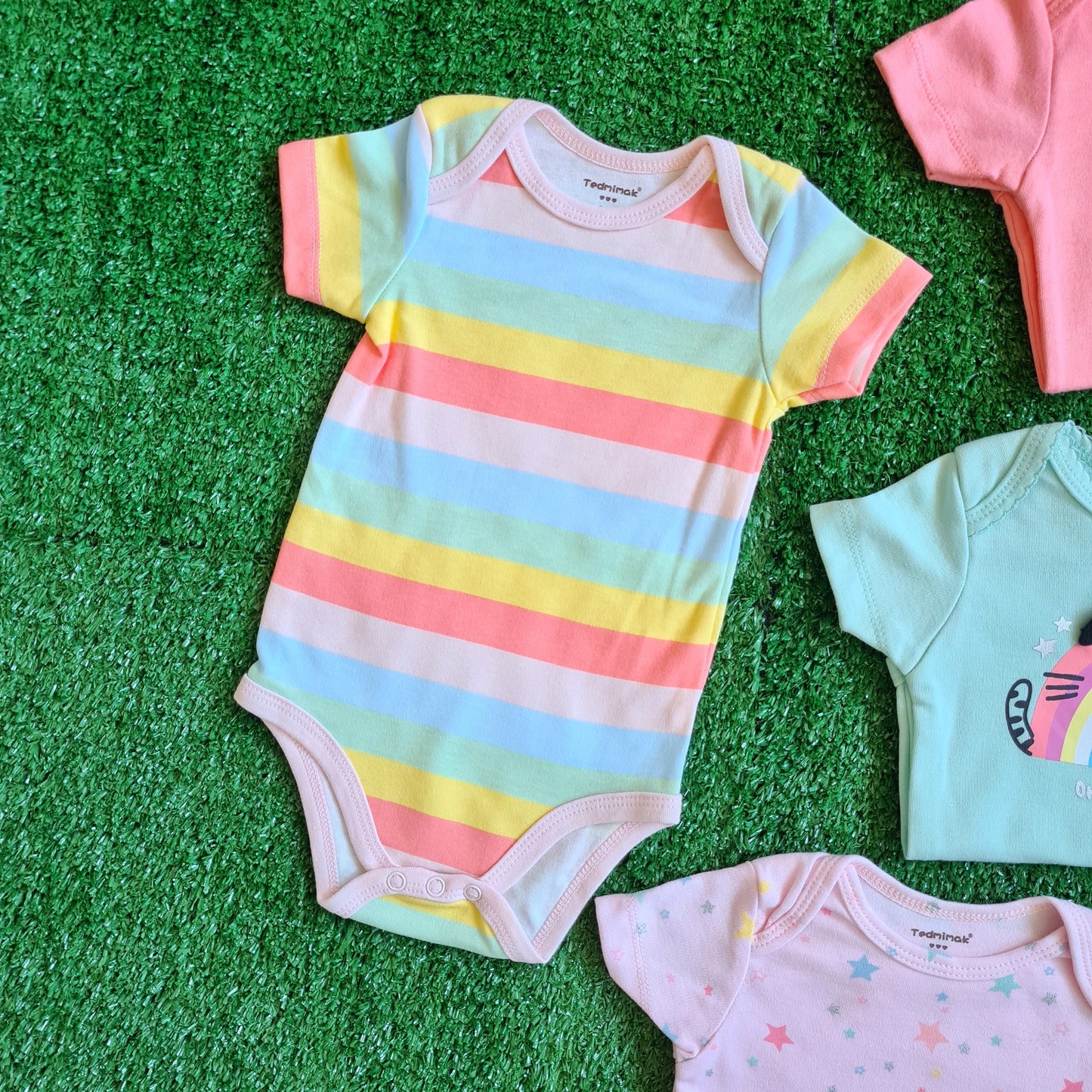 🐼 Pack 4 bodies algodón niña