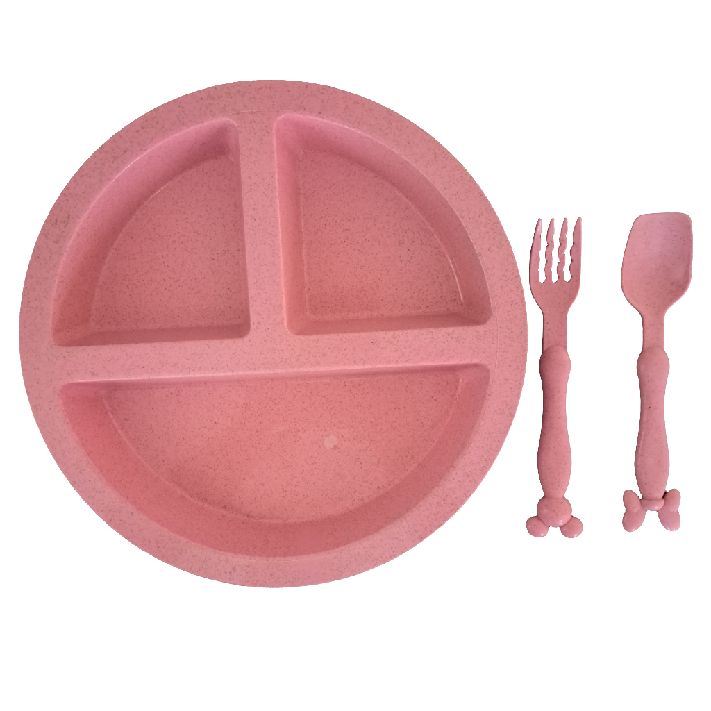 Plato con tenedor y cuchara (Libre de BPA)