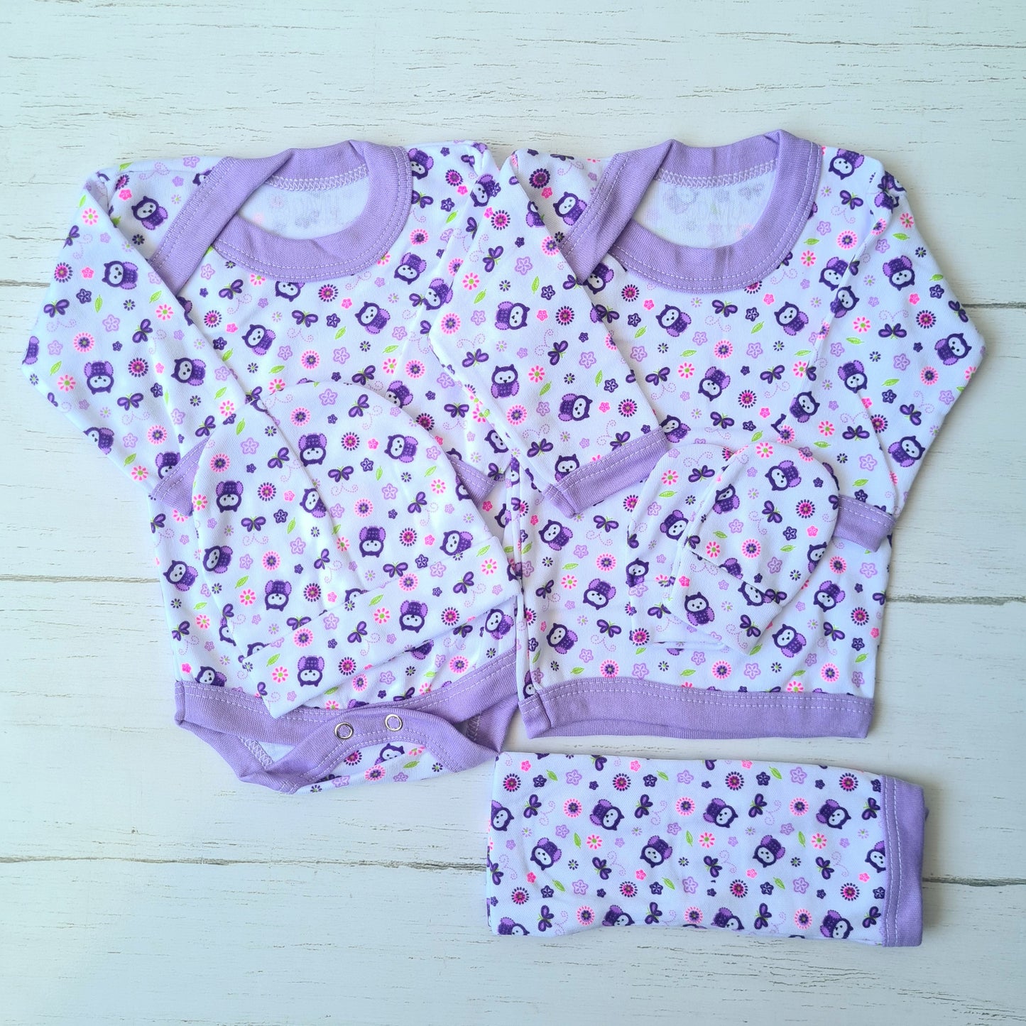 🐼 Ajuar algodón estampado 5 piezas