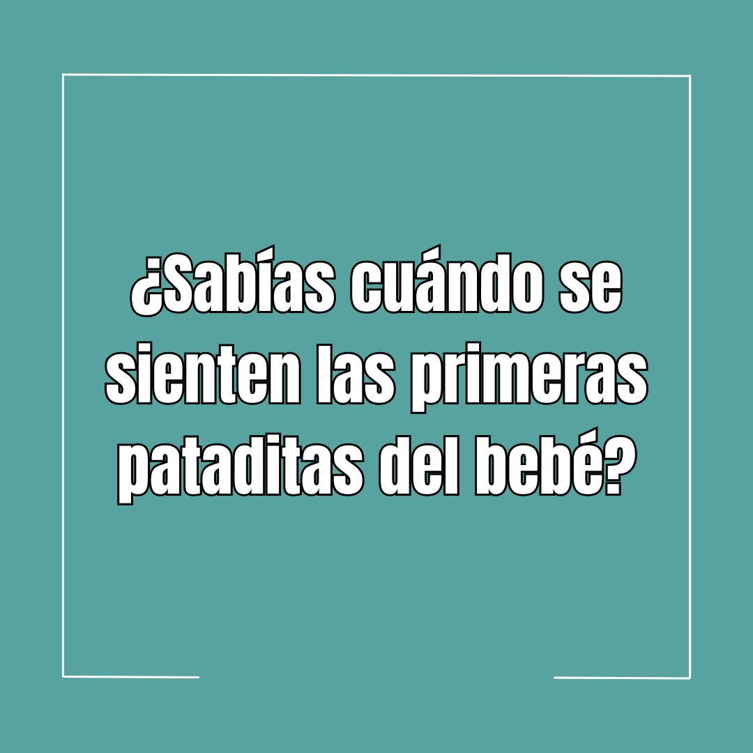 ¿Sabías cuándo se sienten las primeras pataditas del bebé?