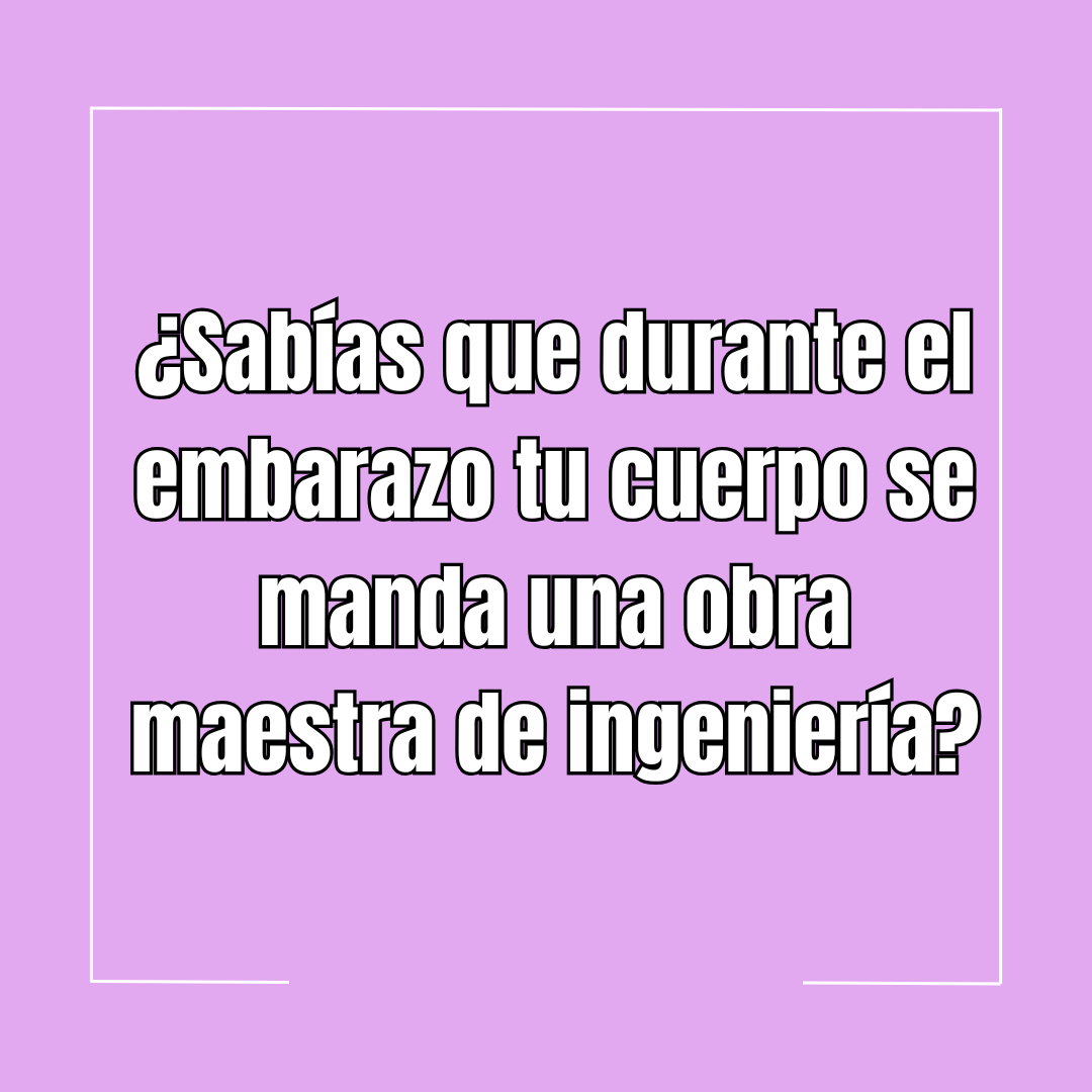 ¿Sabías que durante el embarazo tu cuerpo se manda una obra maestra de ingeniería?