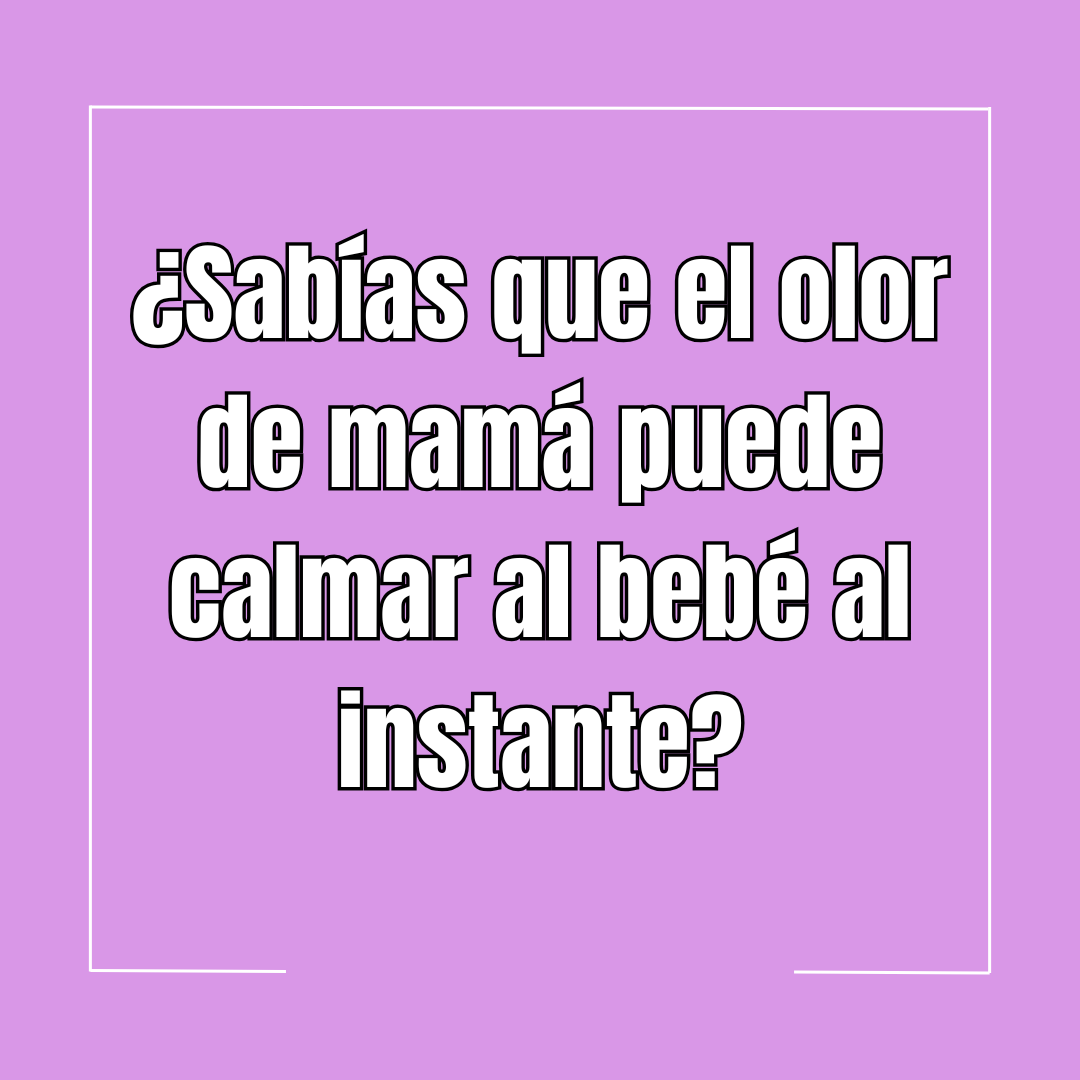 ¿Sabías que el olor de mamá puede calmar al bebé al instante?