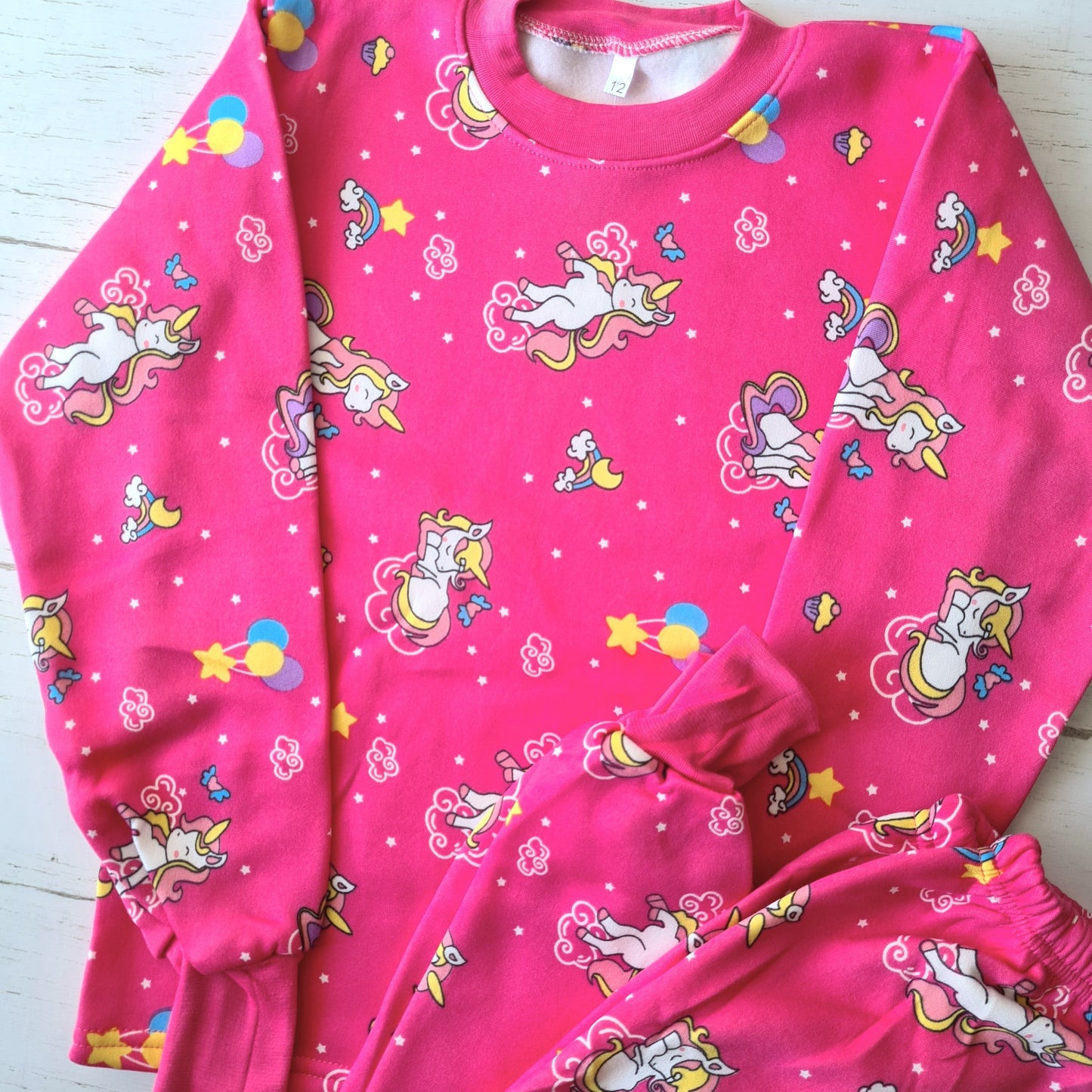 🐼 Pijama Algodón fuscia con estampados
