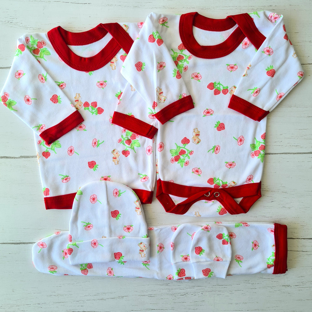 🐼 Ajuar algodón estampado 5 piezas