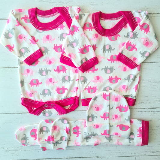 🐼 Ajuar algodón estampado 5 piezas