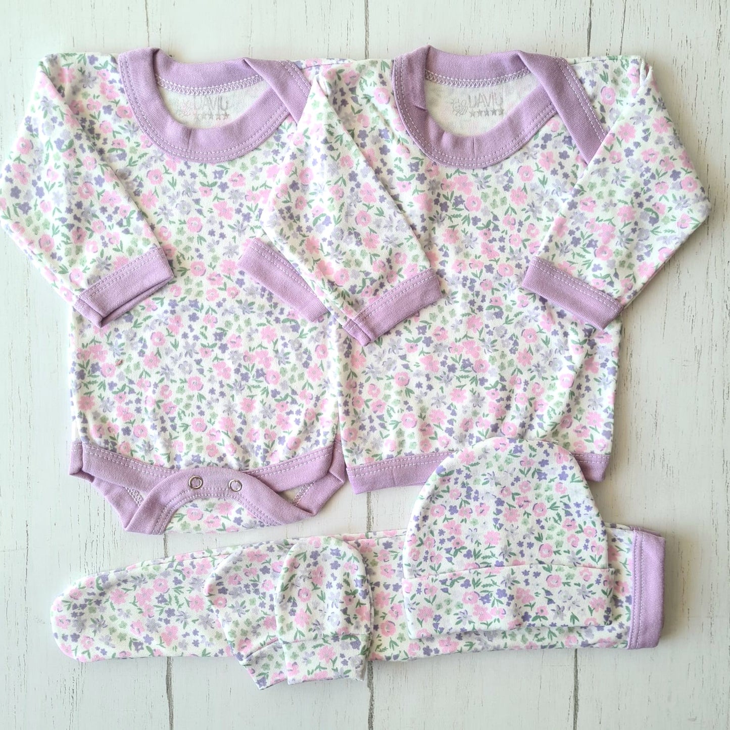 🐼 Ajuar algodón estampado 5 piezas