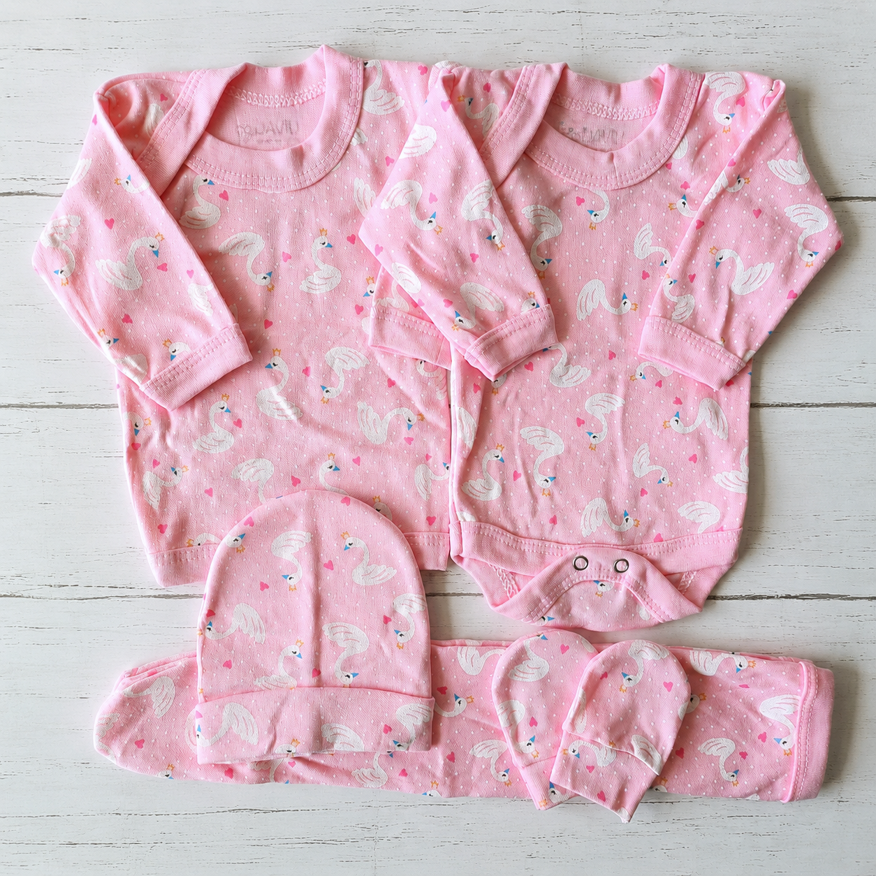 🐼 Ajuar algodón estampado 5 piezas