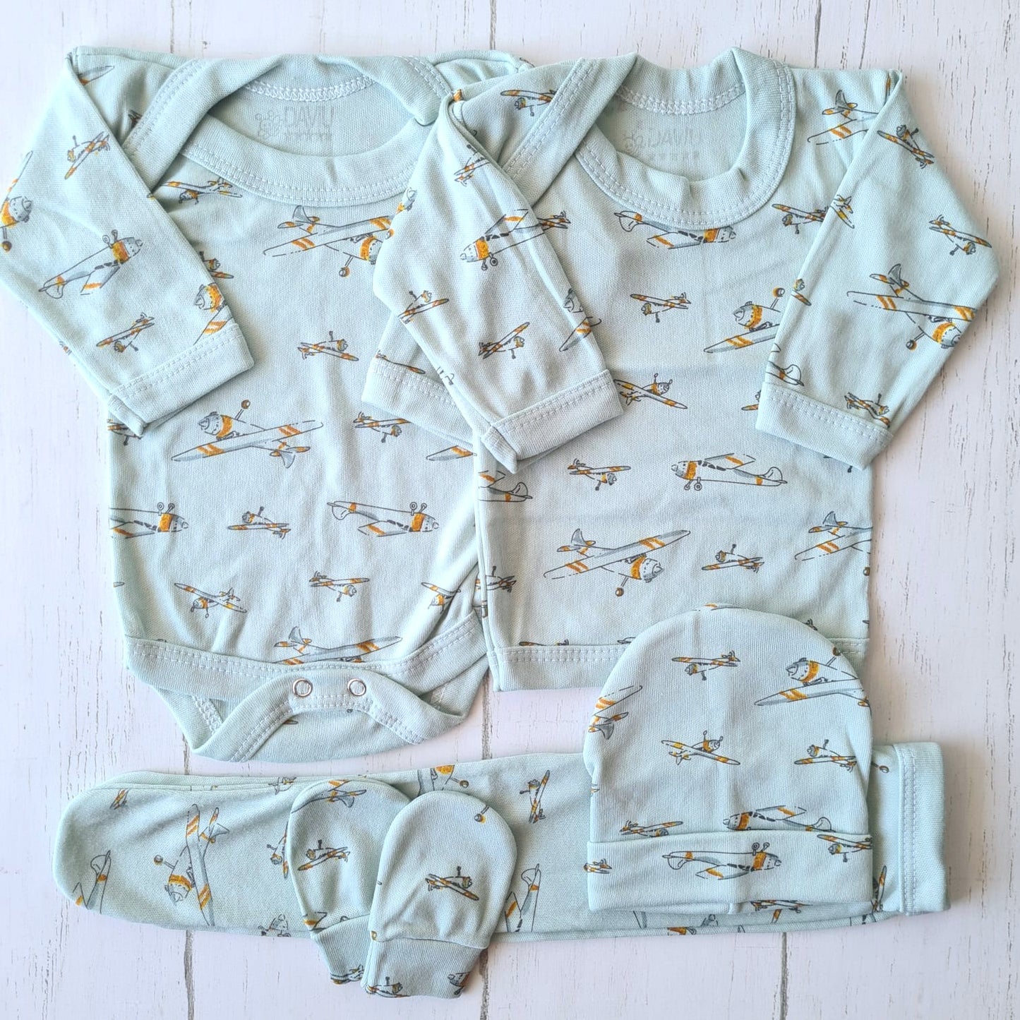 🐼Ajuar algodón estampado 5 piezas