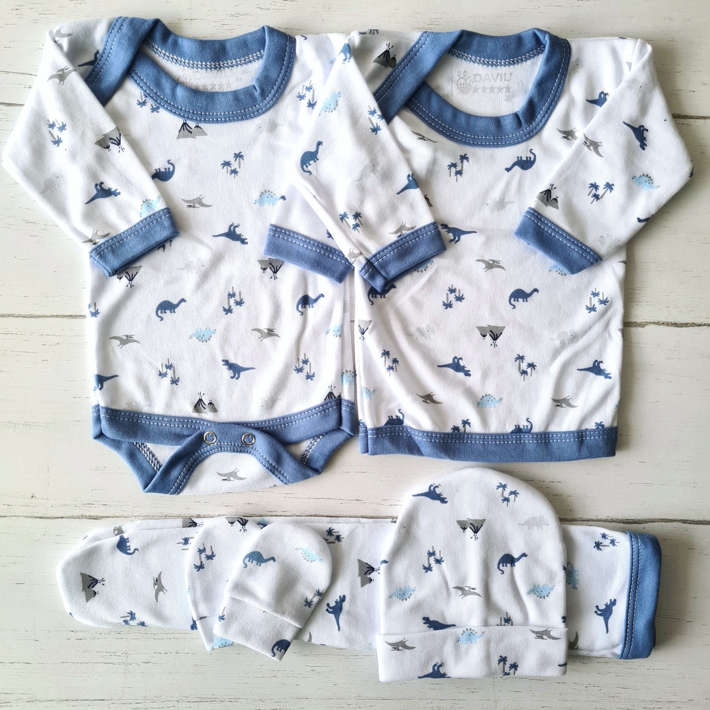 🐼 Ajuar algodón estampado 5 piezas