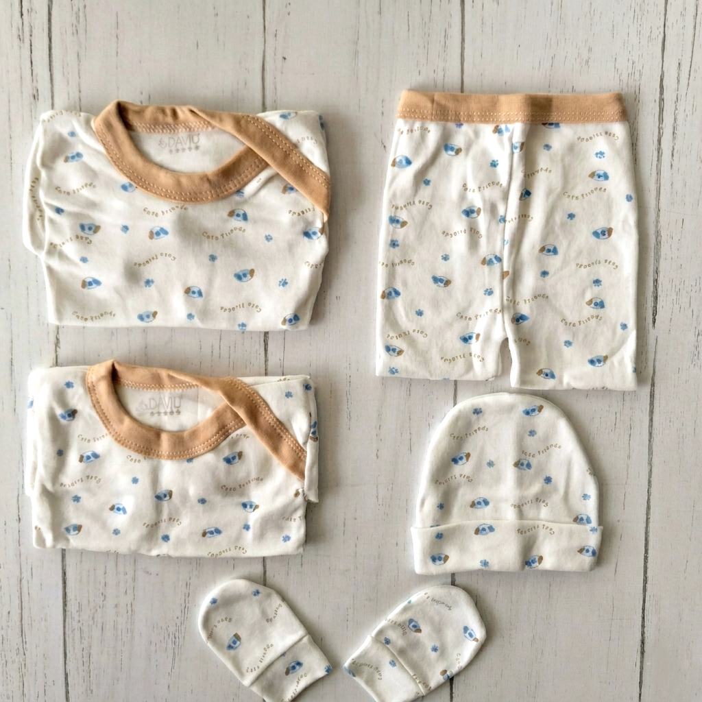 🐼 Ajuar algodón estampado 5 piezas