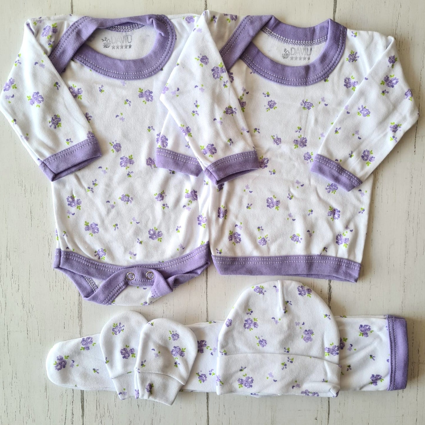 🐼 Ajuar algodón estampado 5 piezas