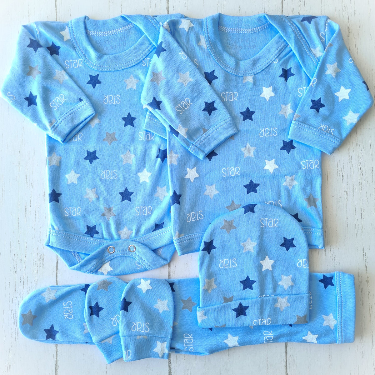 🐼 Ajuar algodón estampado 5 piezas