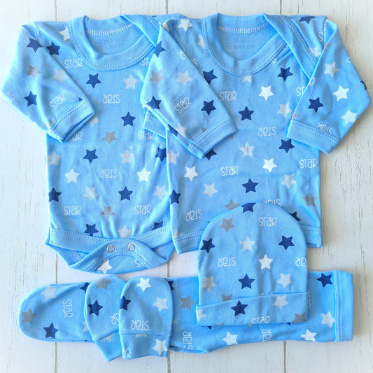 🐼 Ajuar algodón estampado 5 piezas