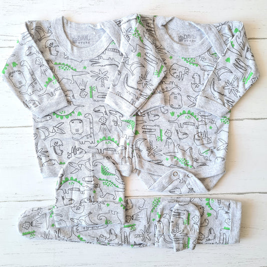 🐼 Ajuar algodón estampado 5 piezas