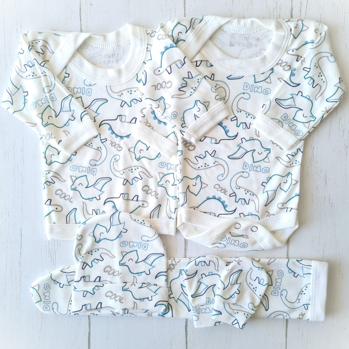 🐼 Ajuar algodón estampado 5 piezas