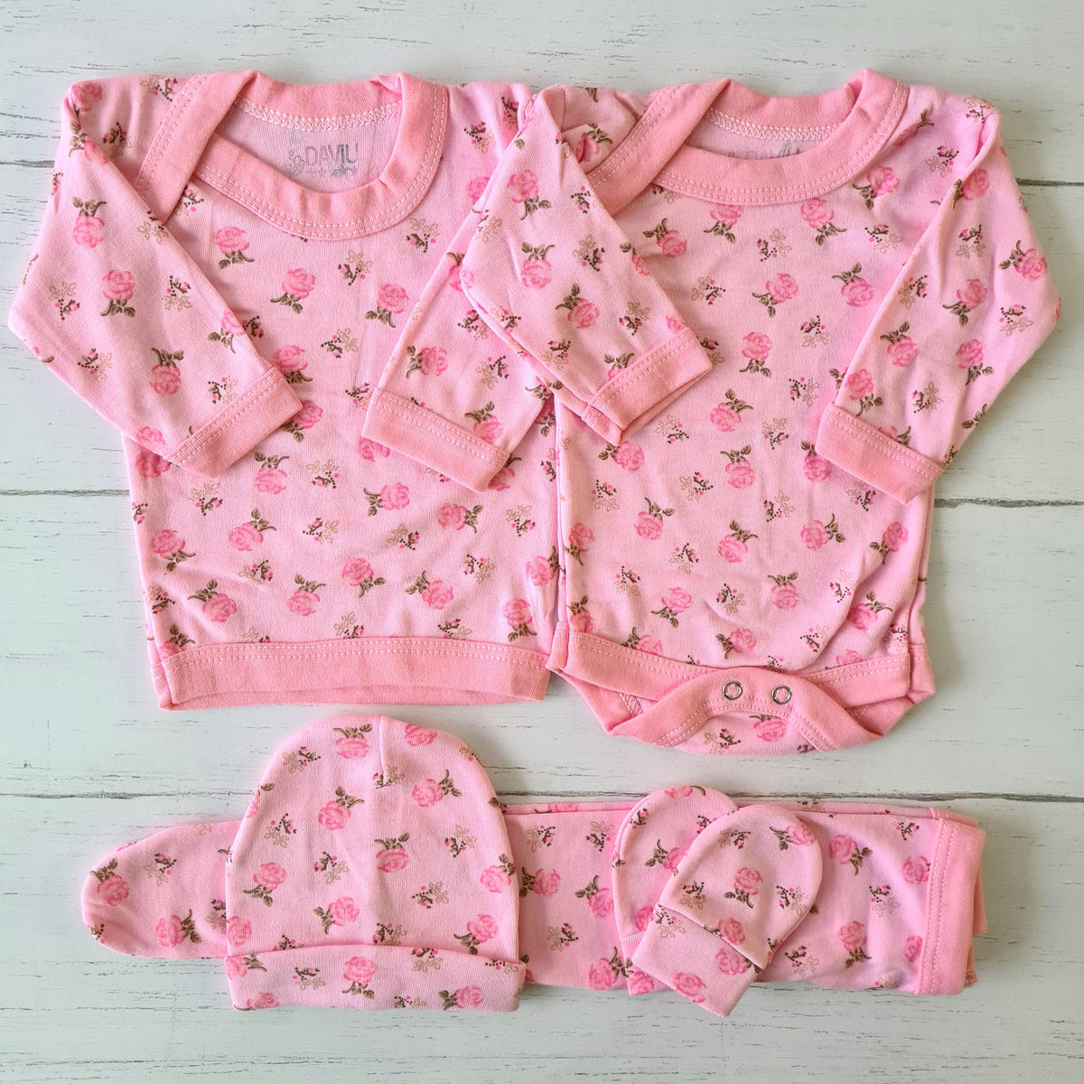 🐼 Ajuar algodón estampado 5 piezas