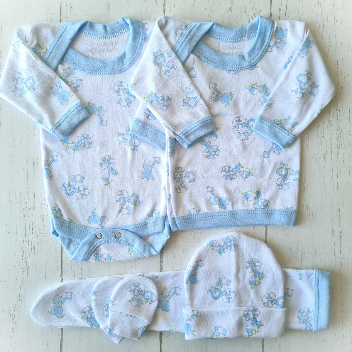 🐼 Ajuar algodón estampado 5 piezas