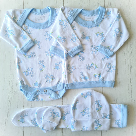 🐼 Ajuar algodón estampado 5 piezas