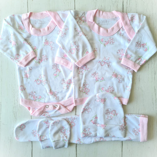 🐼 Ajuar algodón estampado 5 piezas