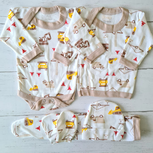 🐼 Ajuar algodón estampado 5 piezas