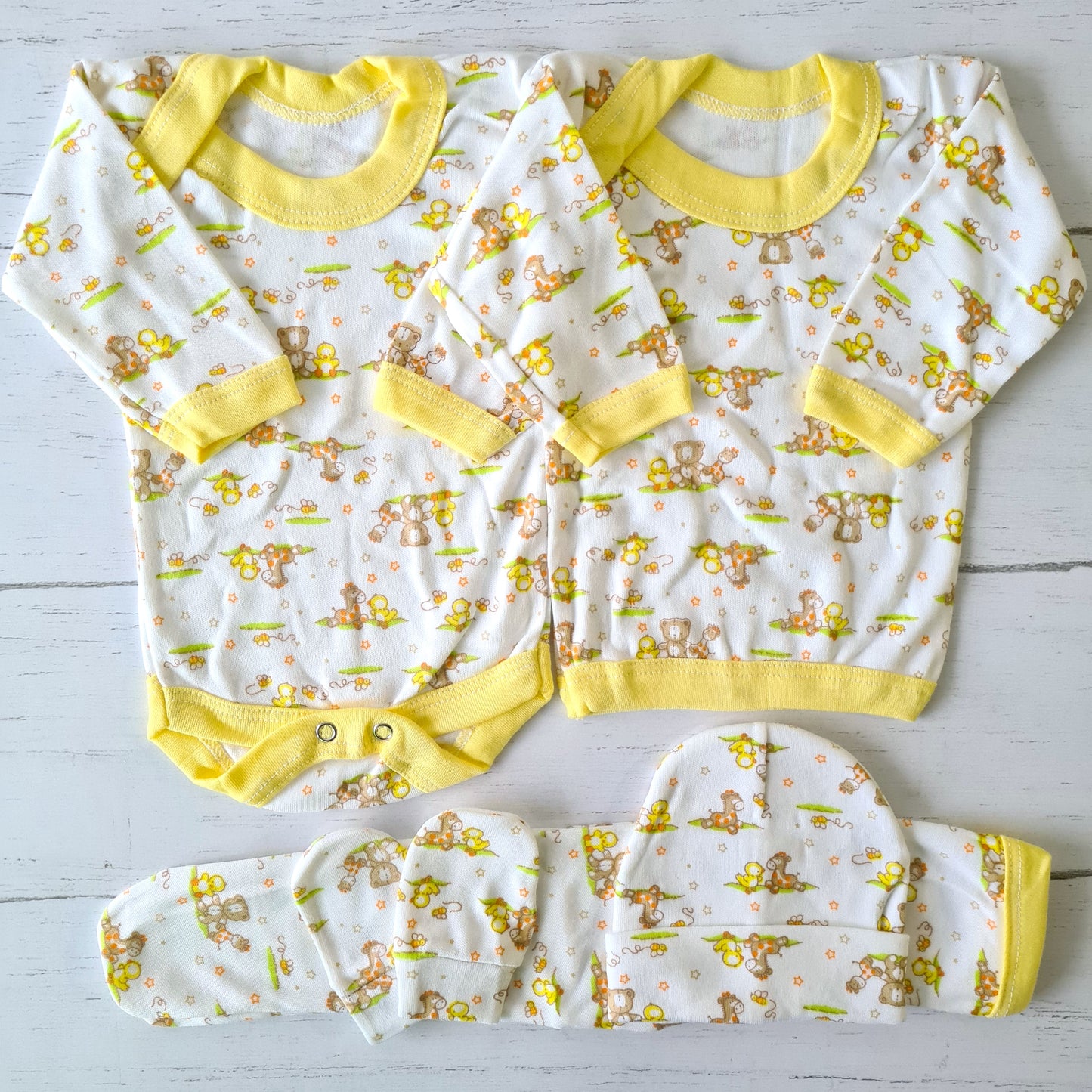 🐼 Ajuar algodón estampado 5 piezas