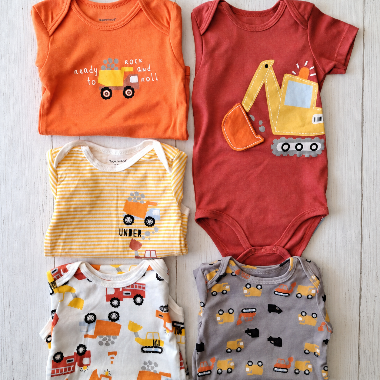 🐼Pack 5 bodies algodón niño
