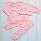 Conjunto 2 piezas algodón floreado rosa