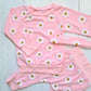 Conjunto 2 piezas algodón floreado rosa