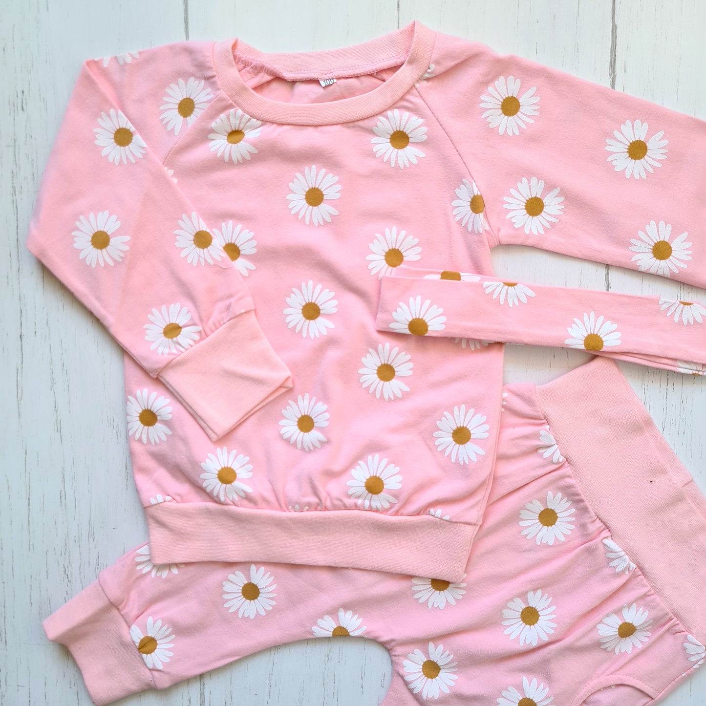 Conjunto 2 piezas algodón floreado rosa