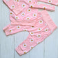 Conjunto 2 piezas algodón floreado rosa