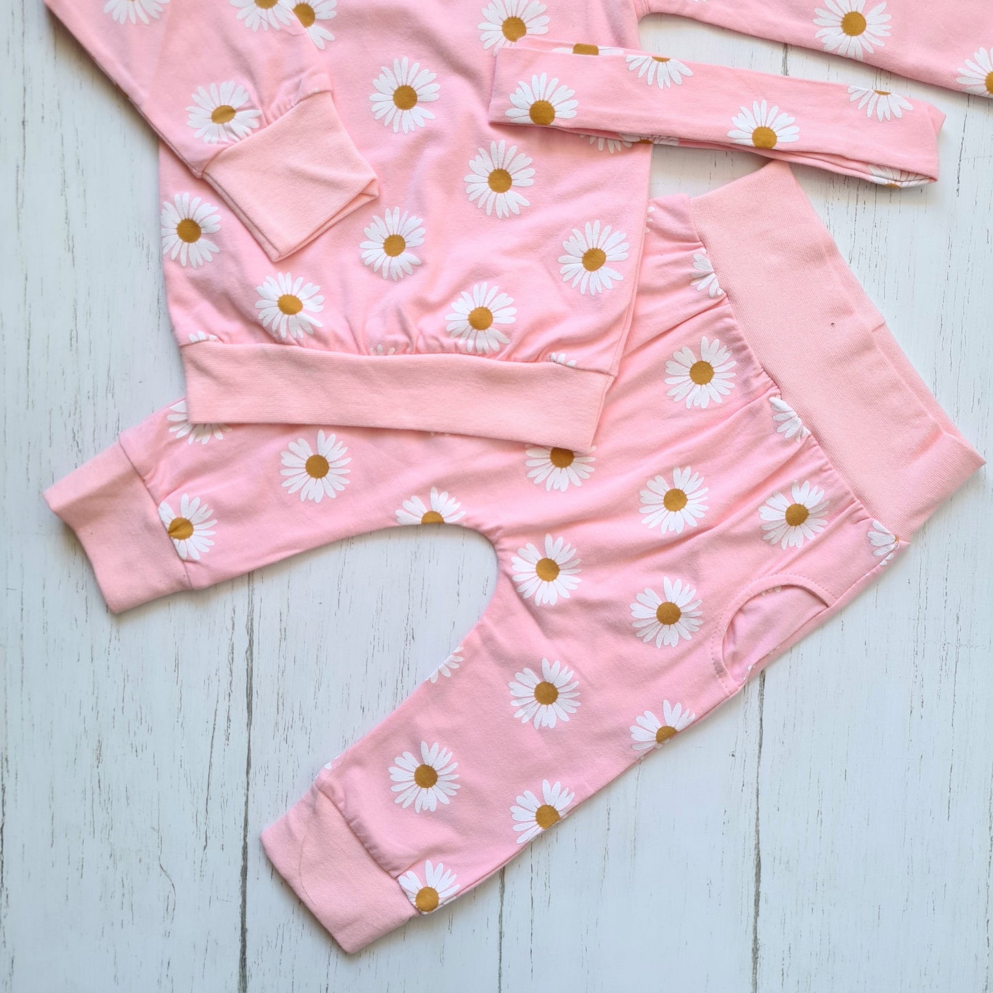 Conjunto 2 piezas algodón floreado rosa
