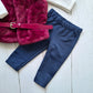 Conjunto 3 piezas 100% algodón abrigado para bebé niña - Diseño Juliet