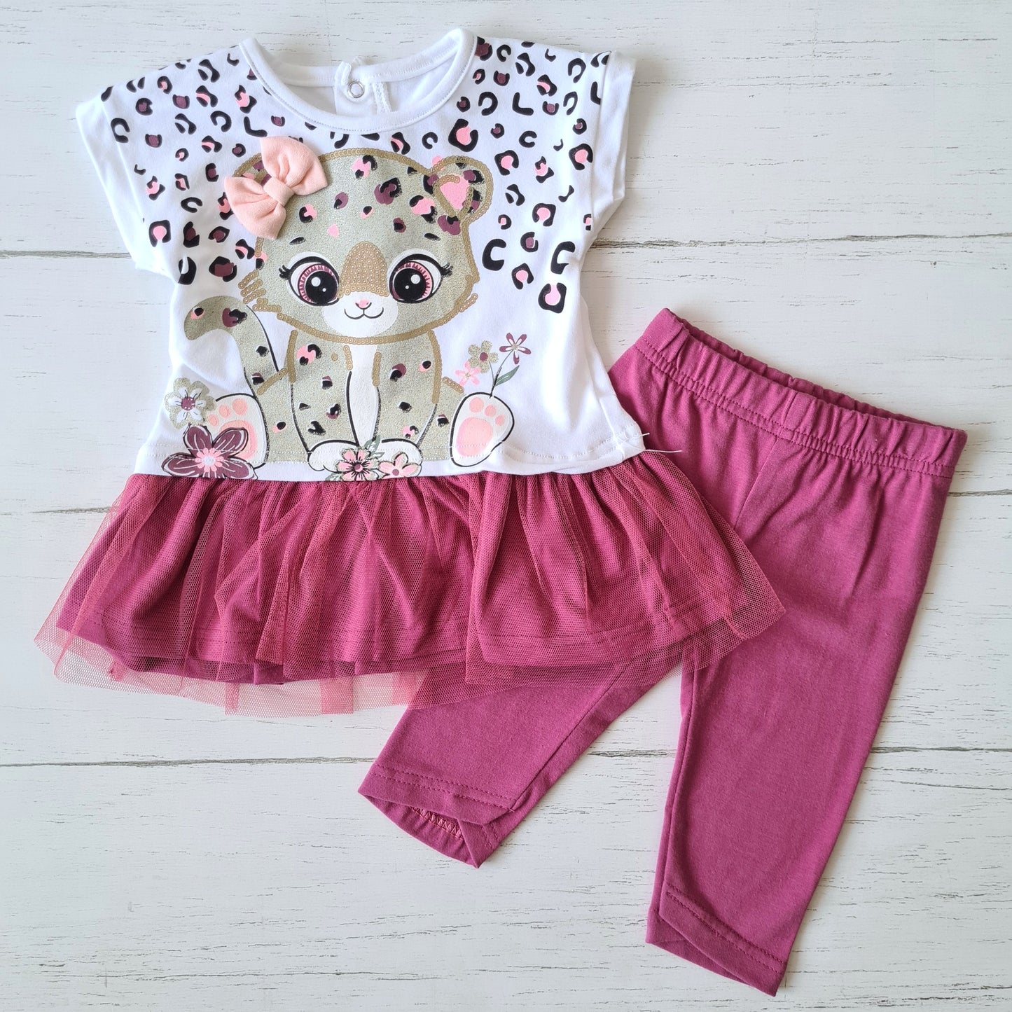 Conjunto 2 piezas 100% algodón para bebé y niñas - ¡Últimos en stock!