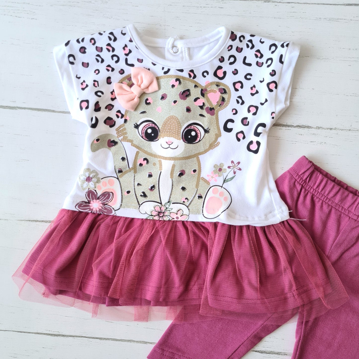 Conjunto 2 piezas 100% algodón para bebé y niñas - ¡Últimos en stock!