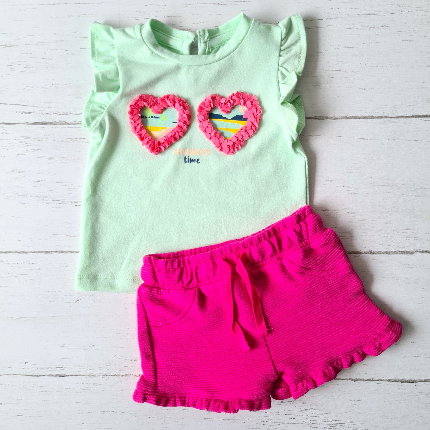 Conjunto 2 piezas 100% algodón para bebé y niñas - ¡Últimos disponibles!