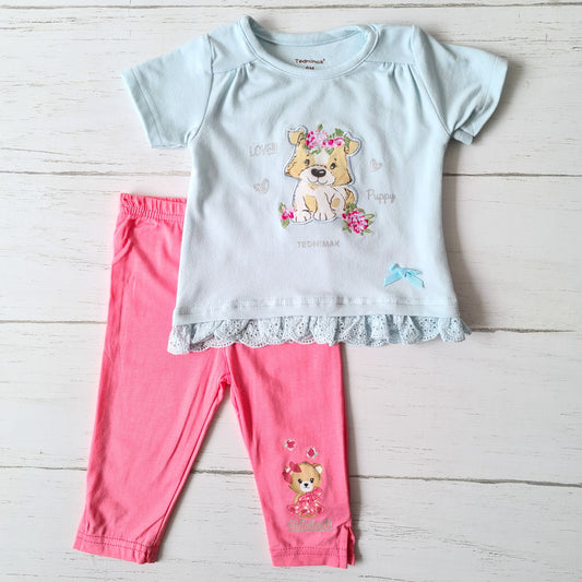 Conjunto 2 piezas 100% algodón para bebé y niñas - ¡Últimas unidades!