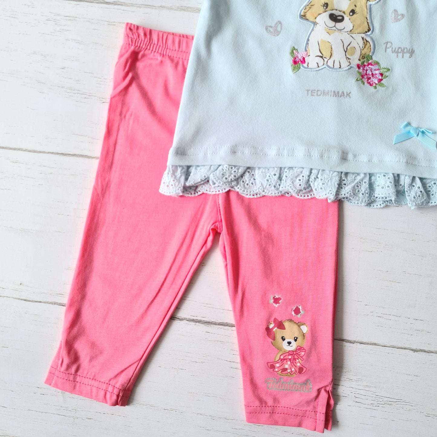 Conjunto 2 piezas 100% algodón para bebé y niñas - ¡Últimas unidades!