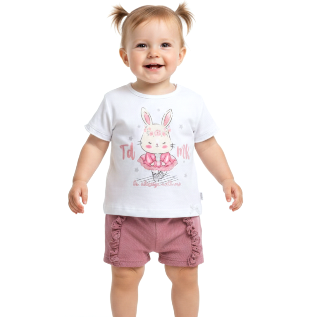 Conjunto 2 piezas 100% algodón para bebé y niñas - ¡Oportunidad única!