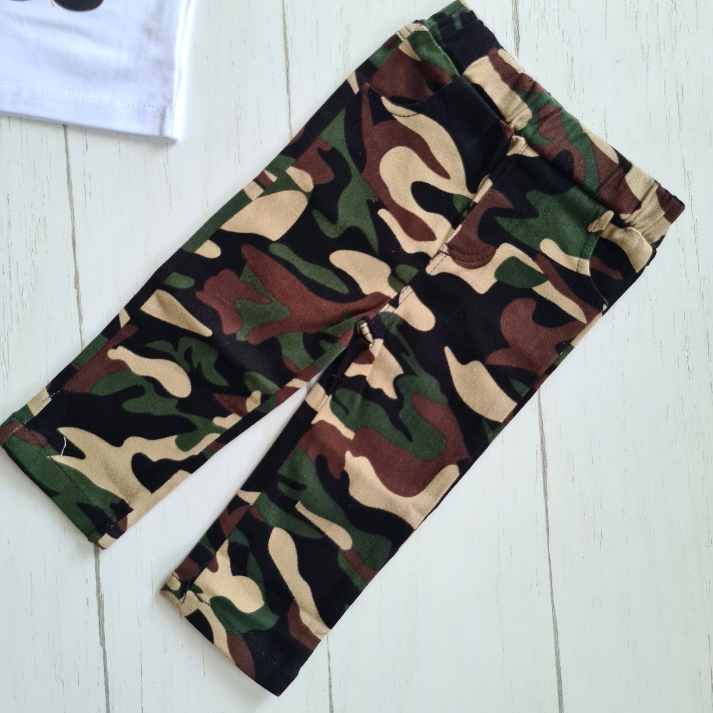 Conjunto 2 piezas algodón para bebé niño - Diseño camuflado