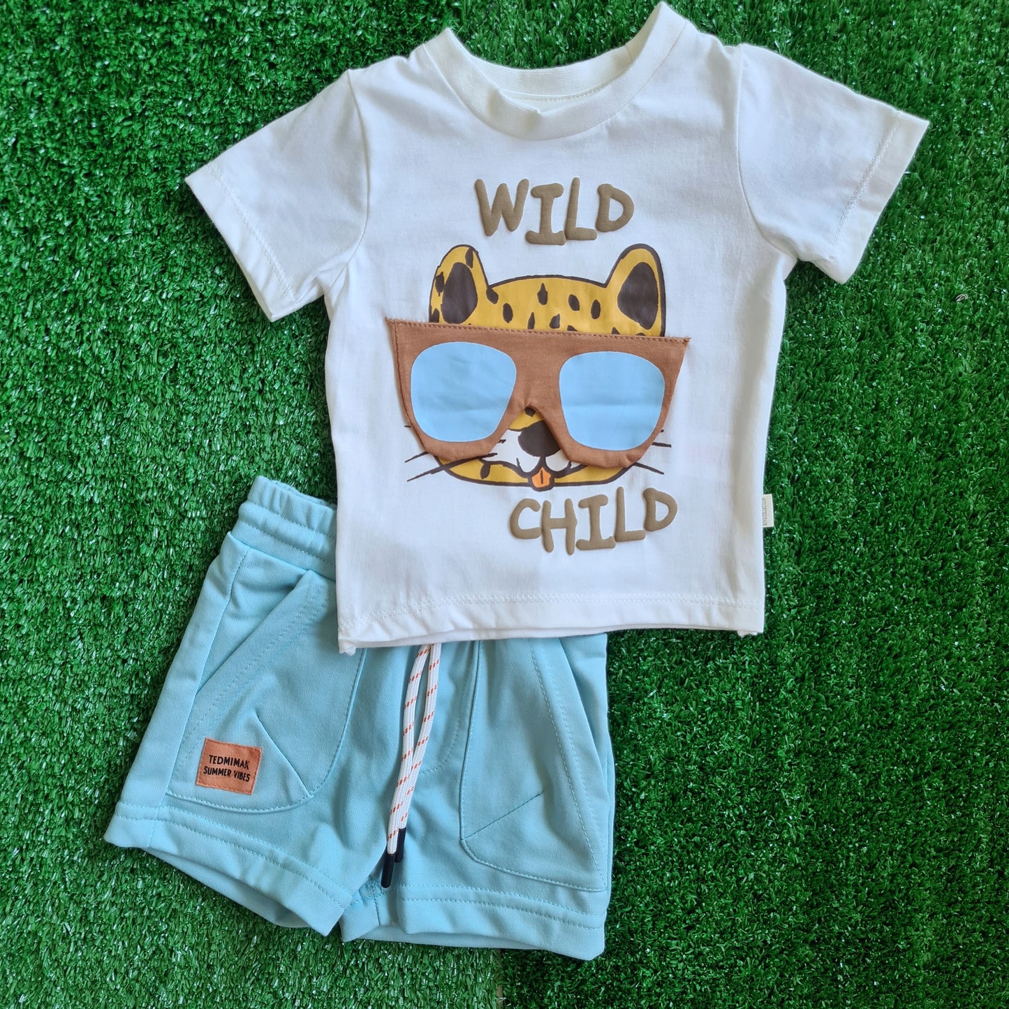 Conjunto 2 piezas 100% algodón para bebé niño - Modelito tigre