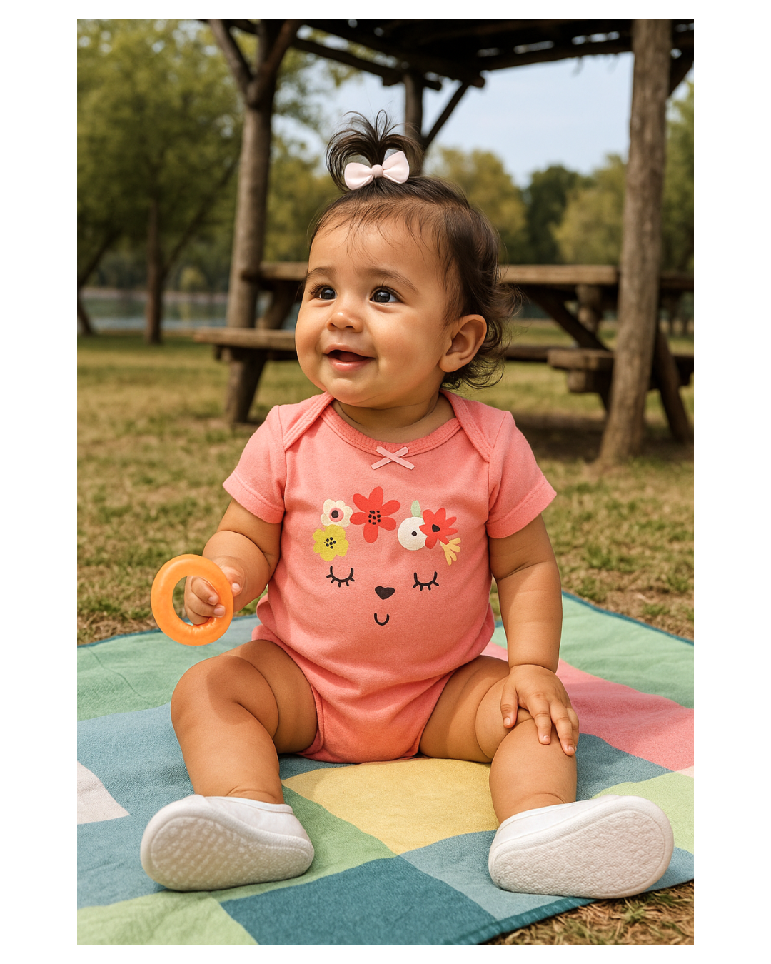 Set de 5 bodies manga corta 100% algodón para bebé - ¡Últimos en stock!