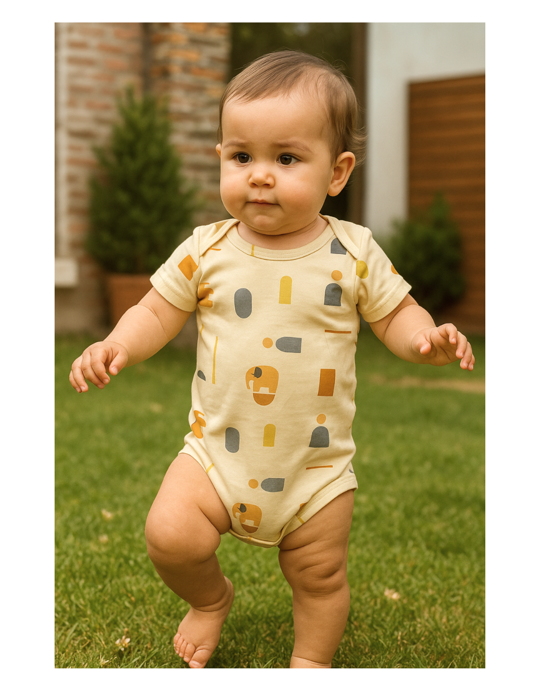 Set de 5 bodies manga corta 100% algodón para bebé - ¡Últimas unidades disponibles!