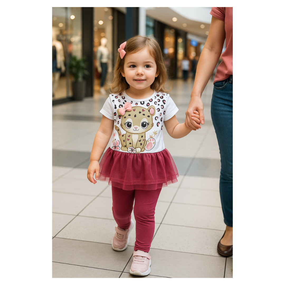 Conjunto 2 piezas 100% algodón para bebé y niñas - ¡Últimos en stock!