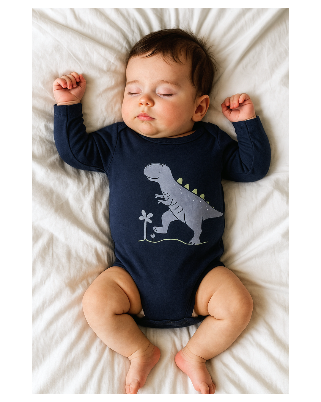 Set de 4 bodies manga larga 100% algodón para bebé - ¡Últimas unidades!